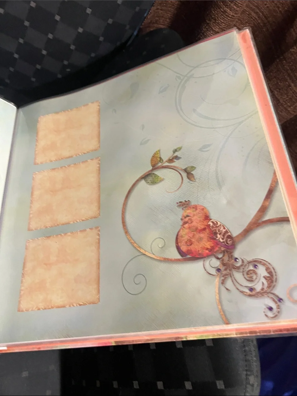 Scrapbook Decorative 12x12 Album Pages - Coral & Teal